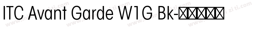 ITC Avant Garde W1G Bk字体转换